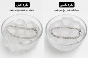 تست یخ نقره اصل از بدل